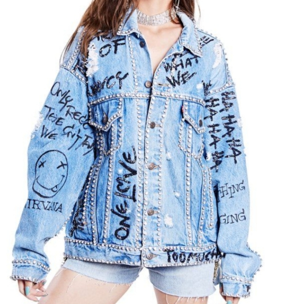Rare LEVI'S Hand painted jacket @ I LOVE DIY by Panida